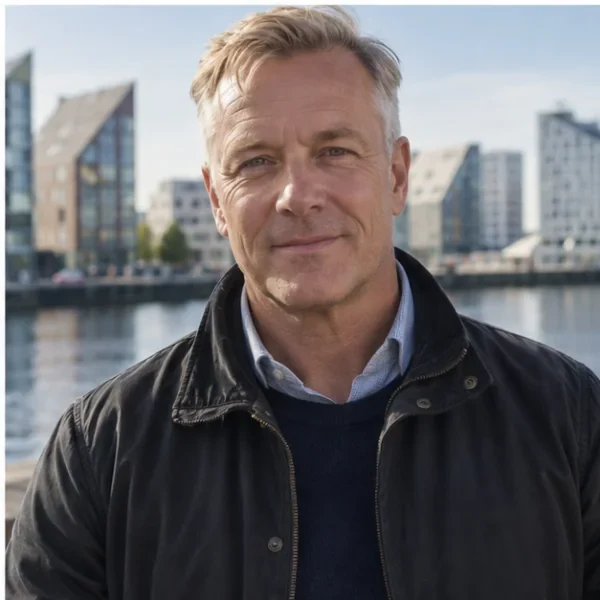 Illustrativt portræt af Lars, 56